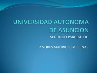 SEGUNDO PARCIAL TIC

ANDRES MAURICIO MOLINAS
 