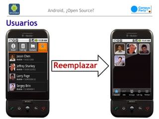Android, ¿Open Source?


Usuarios




             Reemplazar
 