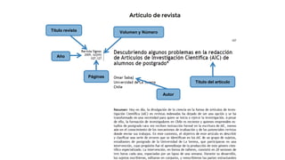 Artículo de revista
Volumen y NúmeroTítulo revista
Título del artículo
Autor
Páginas
Año
 