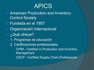 Presentación apics | PPTX