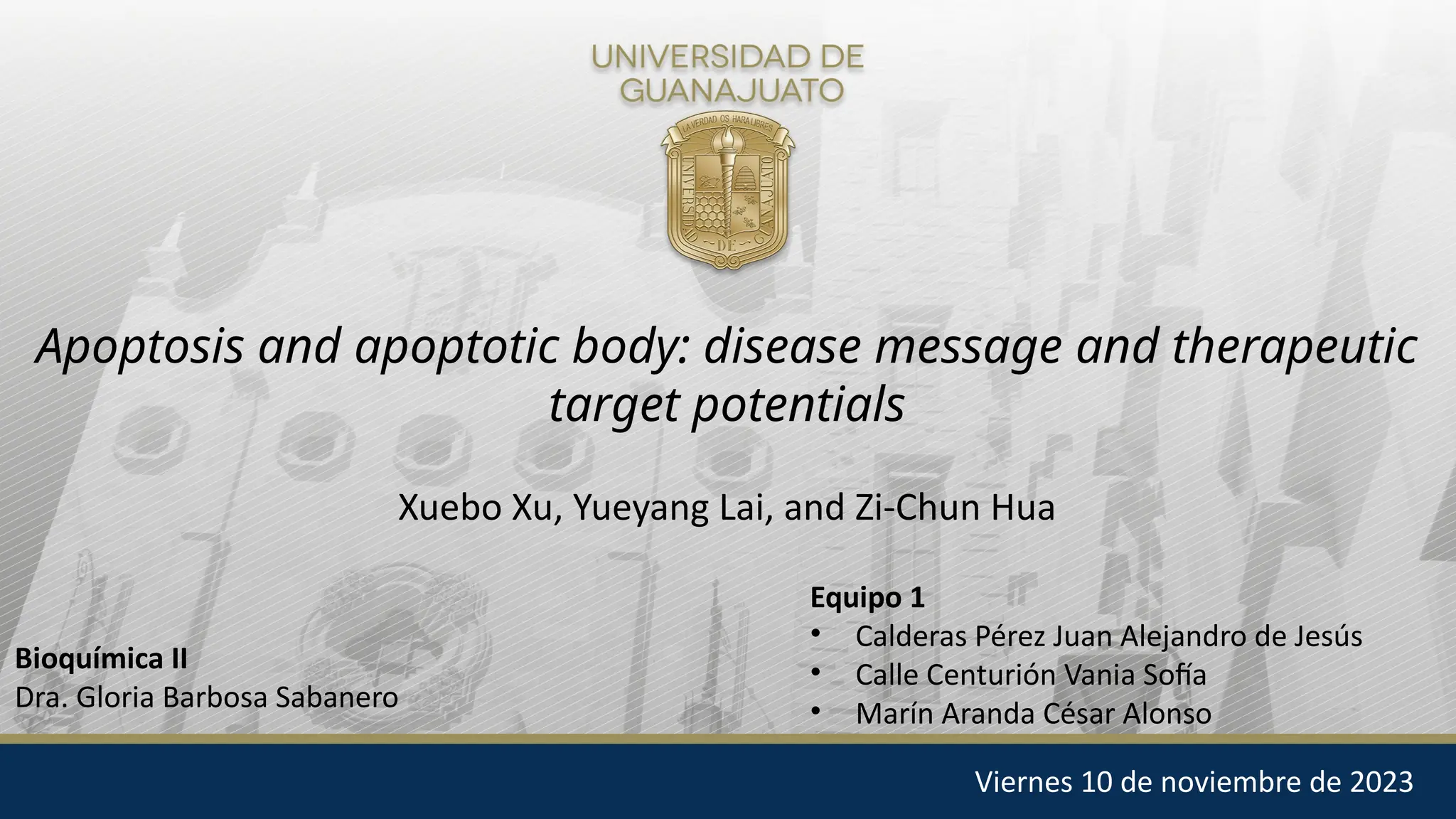 Presentación apoptosis, cuerpos apoptóticos | PPTX