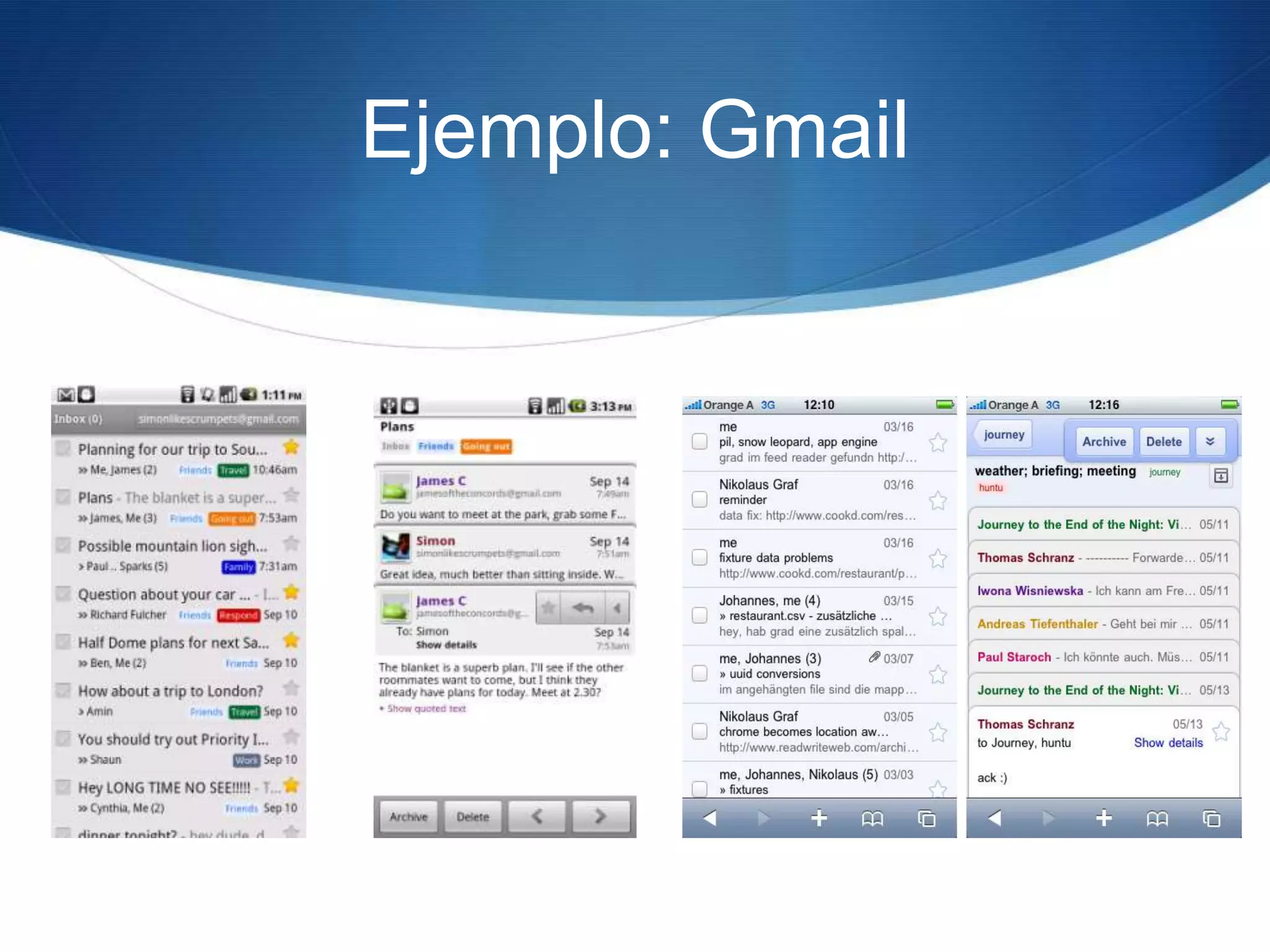 Ejemplo: Gmail