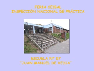 FERIA CEIBAL 
INSPECCIÓN NACIONAL DE PRÁCTICA 
ESCUELA Nº 57 
“JUAN MANUEL DE VEDIA” 
 