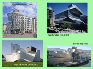 Praga (República Checa)
Bilbao (España)
Washington (E.E.U.U.)
Weil am Rhein (Alemania)
 