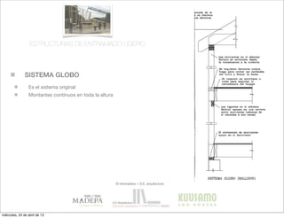 SISTEMA GLOBO
© infomadera + G.E. arquitectura
Es el sistema original
Montantes contínuos en toda la altura
ESTRUCTURAS DE ENTRAMADO LIGERO
miércoles, 24 de abril de 13
 