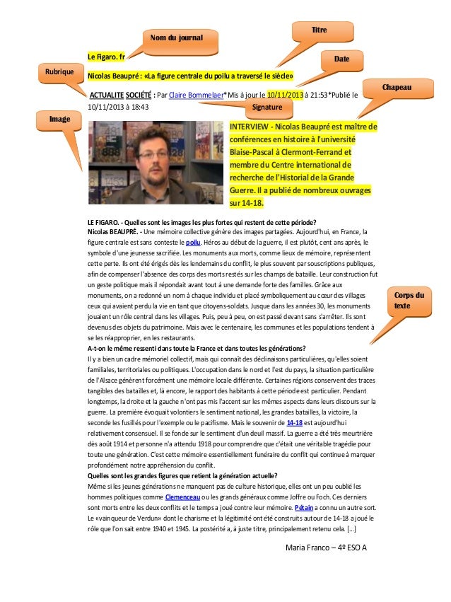 Structure articles presse