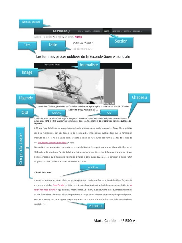Structure articles presse