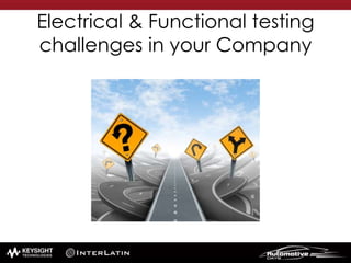 Electrical & Functional testing
challenges in your Company
 