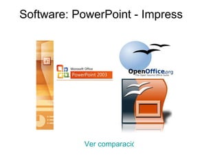 Software: PowerPoint - Impress Ver comparación 