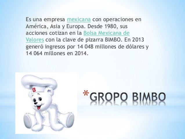 Presentación bimbo