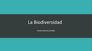 La Biodiversidad 
DAVID ANTELO GOMES 
 