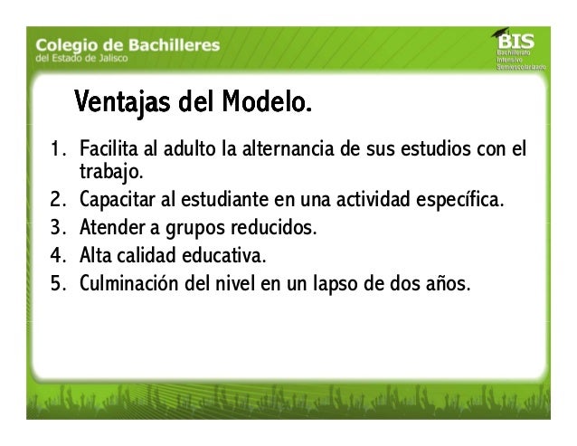 Presentación Bachillerato Intensivo Semiescolarizado (BIS)