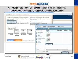 4. Haga clic en el botón  seleccionar archivo , seleccione la imagen, haga clic en el botón  Abrir .  