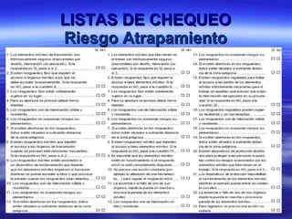 LISTAS DE CHEQUEO Riesgo   Atrapamiento 