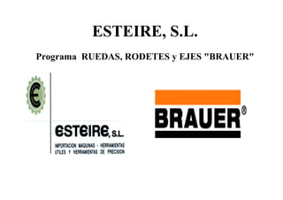 ESTEIRE, S.L.
Programa RUEDAS, RODETES y EJES "BRAUER"
 