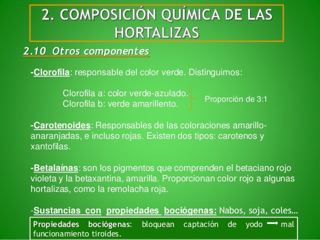 Hortalizas y productos derivados