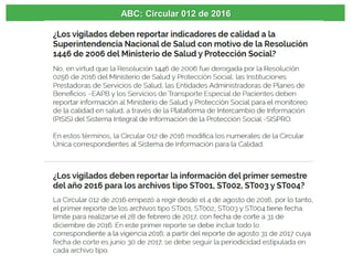 ABC: Circular 012 de 2016
 
