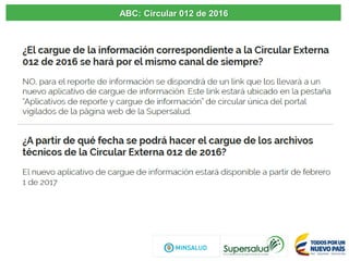 ABC: Circular 012 de 2016
 