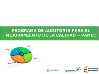 PROGRAMA DE AUDITORIA PARA EL
MEJORAMIENTO DE LA CALIDAD – PAMEC
 