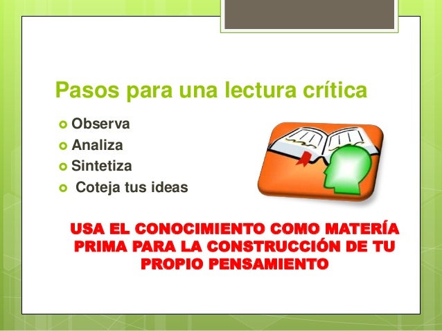 Lectura crítica