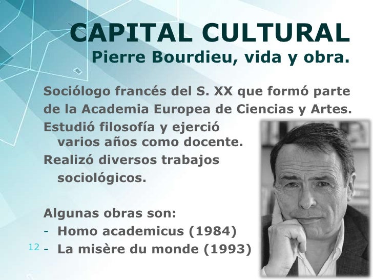 Presentación capital cultural y reproducción social