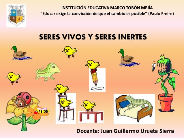 Clasifica Estos Dibujos En Seres Vivos Y Seres Inertes