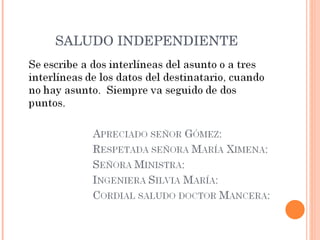 SALUDO INDEPENDIENTE 