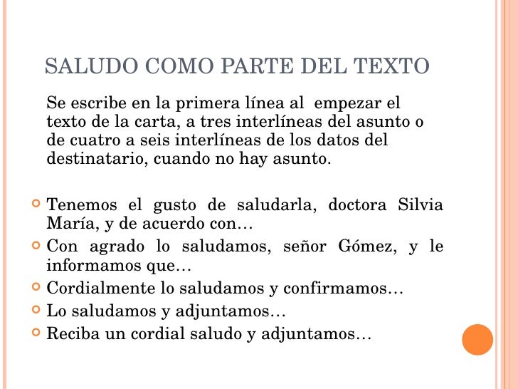 Presentación cartas