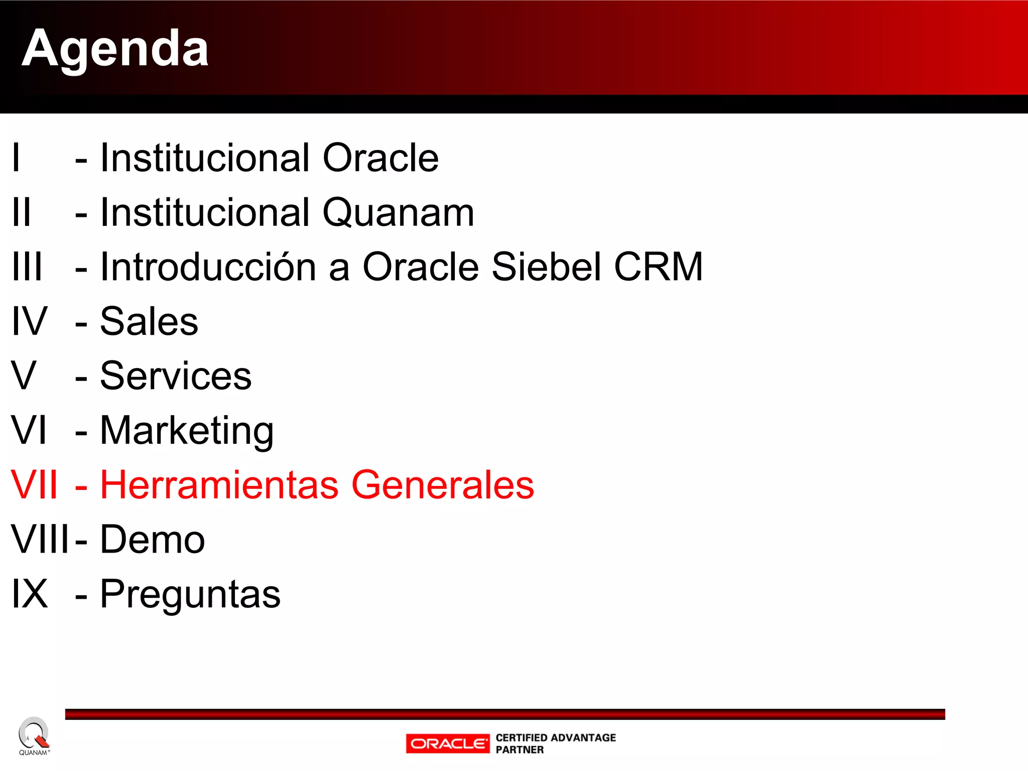 CRM, ERP, SCM, RRHH, EPM 
