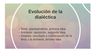 Presentación dialectica que comprende en