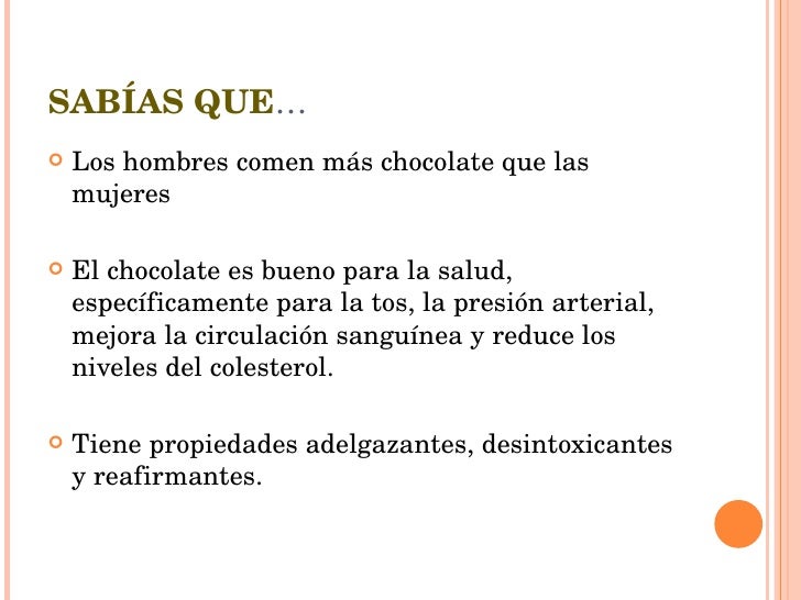 Presentación chocolate Presentación chocolate