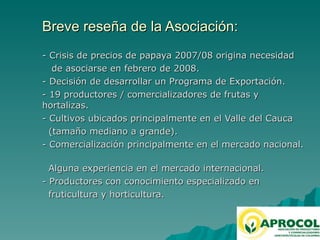 Fruticultura / horticultura en el Valle del Cauca 