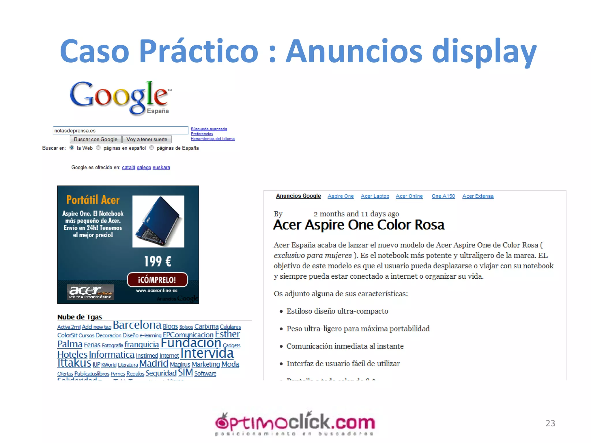 Caso Práctico : Anuncios display 