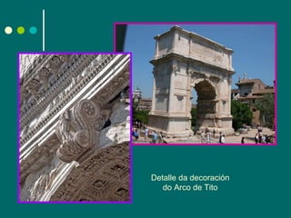 Detalle da decoración do Arco de Tito 