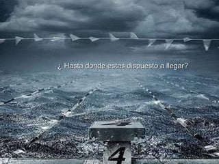 ¿ Hasta donde estas dispuesto a llegar? 