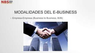 • Empresa-Empresa (Business to Business, B2B)
MODALIDADES DEL E-BUSINESS
 