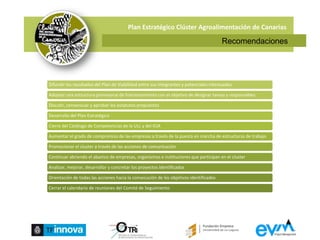 Definir de que manera se podría promocionar y consolidar la formación del cluster.Los objetivos perseguidos por este conjunto de actividades han sido:1. Acciones de Análisis Sectorial4. Objetivos PerseguidosOrganización de reuniones de trabajo y de promoción del cluster para generar sinergias entre los miembros del potencial cluster que contribuyeron a generar un clima de colaboración y confianza