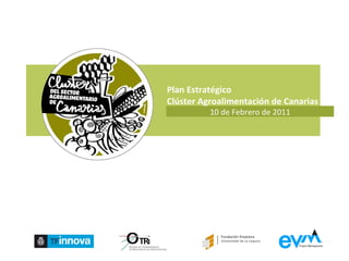 Plan Estratégico  Clúster Agroalimentación de Canarias 10 de Febrero de 2011 