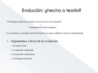 ¿Cómo se originan nuevas especies?Especiación:     -  Dos poblaciones de la misma especie quedan separadas (aislamiento geográfico).- Las dos poblaciones siguen una evolución independiente.     - La acumulación de diferencias entre ambas poblaciones y la selección natural terminará por originar dos especies distintas.