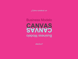 Business Modelo
CANVAS
Business
Modelo
CANVAS
efectivo?
¿Cómo construir un
 