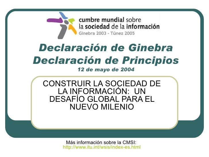 Cumbre Mundial sobre la Sociedad de la Información