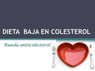 DIETA BAJA EN COLESTEROL
Rueda anticolesterol
 