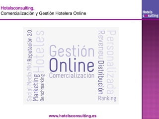Hotelsconsulting,
Comercialización y Gestión Hotelera Online




                       www.hotelsconsulting.es
 