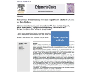 Este es nuestro
artículo
 