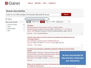 Se han encontrado 64
documentos ordenados
por relevancia
 