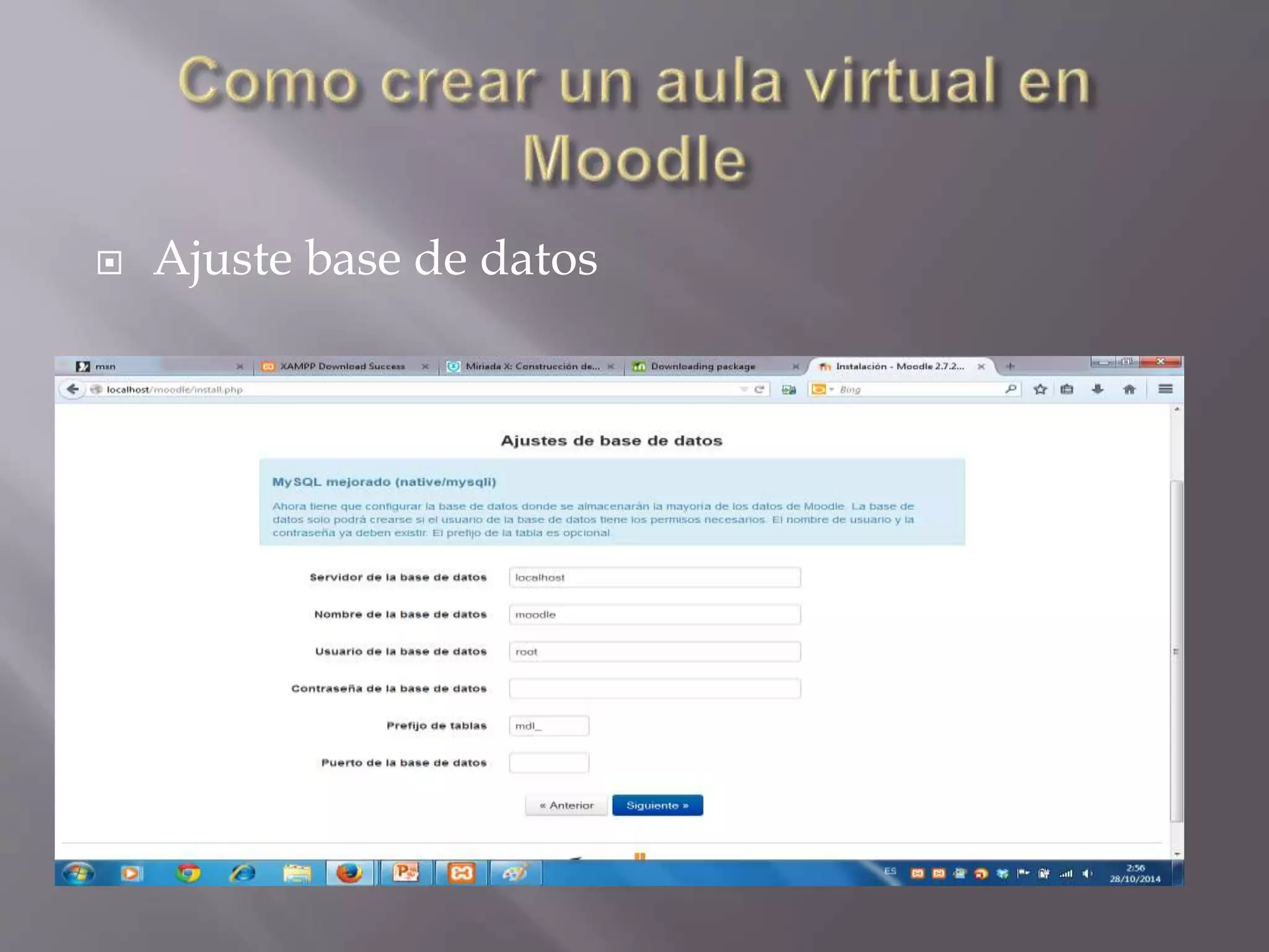  Ajuste base de datos 
 