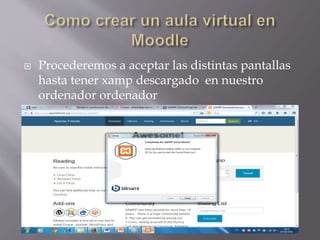 Presentación como crear un aula virtual en moddle | PPTX