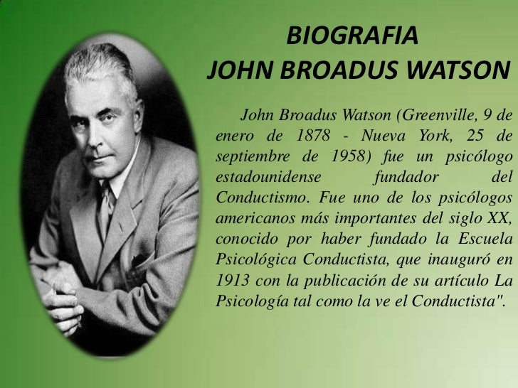 El Conductismo según Watson