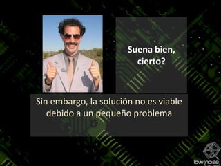 Suena bien, cierto?Sin embargo, la solución no es viable debido a un pequeño problema