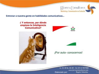   Entrenar a nuestra gente en habilidades comunicativas… ¡Por auto- conocernos! Elaborado por: ¿ Y entonces, por dónde empieza la Inteligencia Comunicativa? 